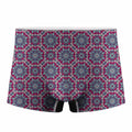 Magenta Mandala Bohemian Pattern Print Men's Boxer Briefs