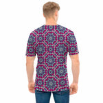 Magenta Mandala Bohemian Pattern Print Men's T-Shirt