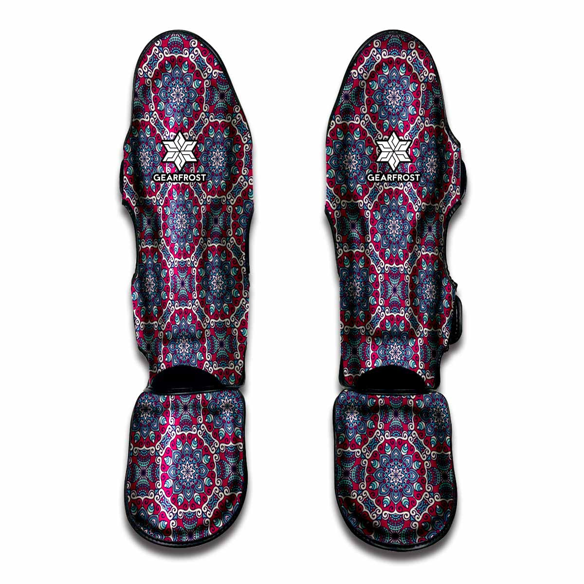 Magenta Mandala Bohemian Pattern Print Muay Thai Shin Guard