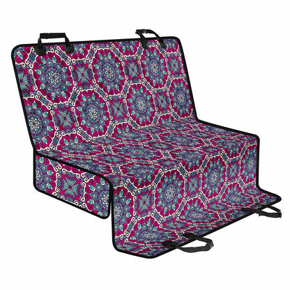 Magenta Mandala Bohemian Pattern Print Pet Car Back Seat Cover