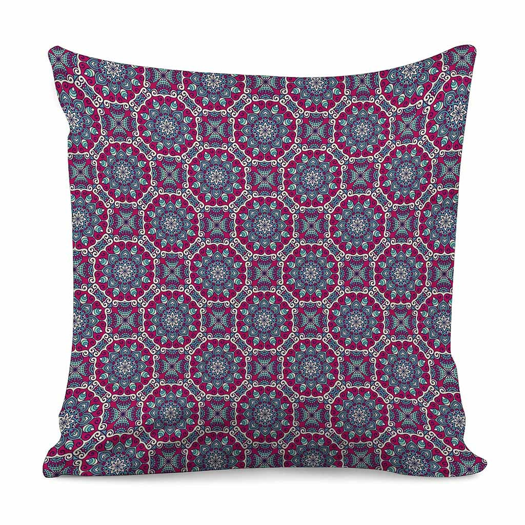 Magenta Mandala Bohemian Pattern Print Pillow Cover