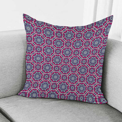 Magenta Mandala Bohemian Pattern Print Pillow Cover