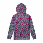 Magenta Mandala Bohemian Pattern Print Pullover Hoodie