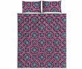 Magenta Mandala Bohemian Pattern Print Quilt Bed Set