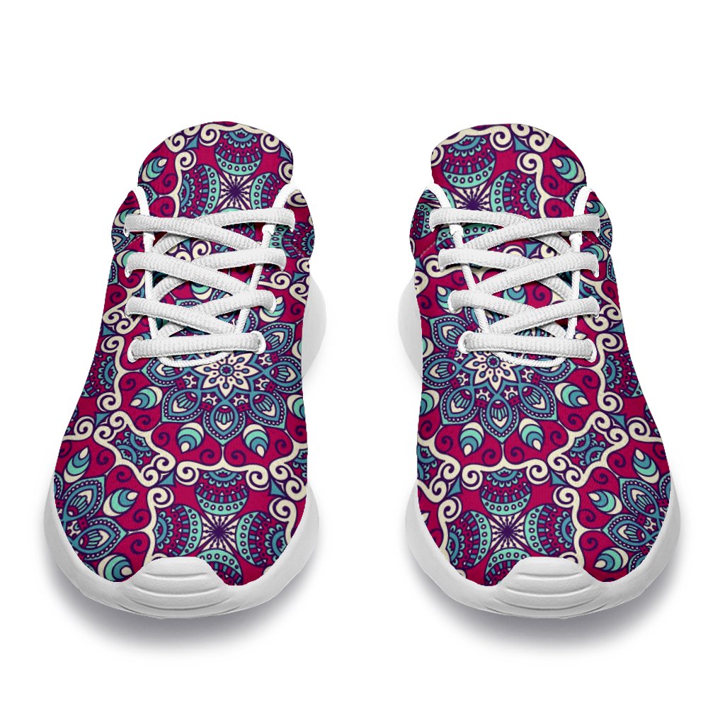 Magenta Mandala Bohemian Pattern Print Sport Shoes GearFrost