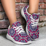 Magenta Mandala Bohemian Pattern Print Sport Shoes GearFrost