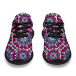 Magenta Mandala Bohemian Pattern Print Sport Shoes GearFrost