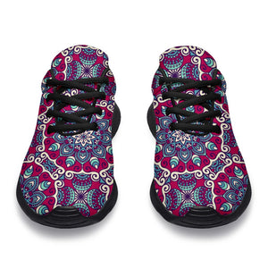 Magenta Mandala Bohemian Pattern Print Sport Shoes GearFrost