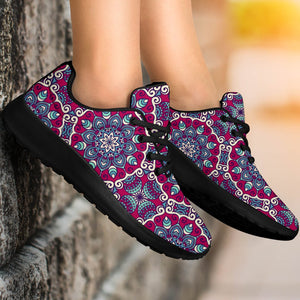 Magenta Mandala Bohemian Pattern Print Sport Shoes GearFrost