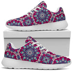 Magenta Mandala Bohemian Pattern Print Sport Shoes GearFrost