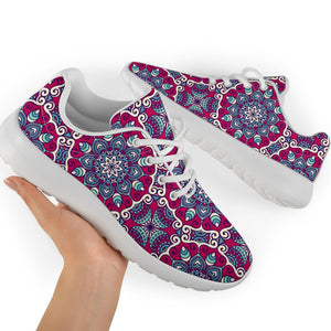 Magenta Mandala Bohemian Pattern Print Sport Shoes GearFrost