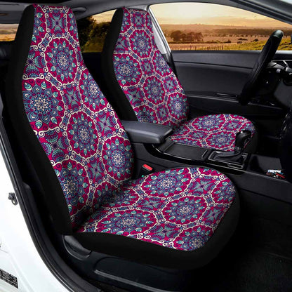 Magenta Mandala Bohemian Pattern Print Universal Fit Car Seat Covers