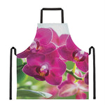 Magenta Orchid Flower Print Apron