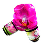 Magenta Orchid Flower Print Boxing Gloves
