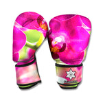 Magenta Orchid Flower Print Boxing Gloves