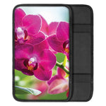 Magenta Orchid Flower Print Car Center Console Cover