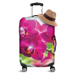 Magenta Orchid Flower Print Luggage Cover