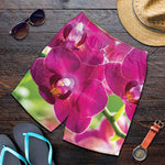 Magenta Orchid Flower Print Men's Shorts