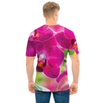 Magenta Orchid Flower Print Men's T-Shirt