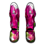 Magenta Orchid Flower Print Muay Thai Shin Guard