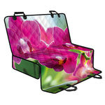 Magenta Orchid Flower Print Pet Car Back Seat Cover