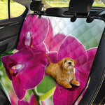Magenta Orchid Flower Print Pet Car Back Seat Cover