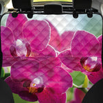 Magenta Orchid Flower Print Pet Car Back Seat Cover