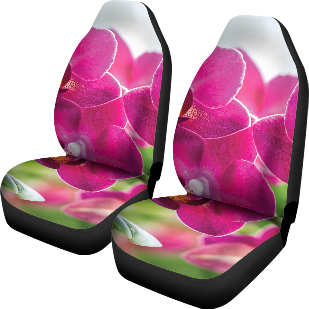 Magenta Orchid Flower Print Universal Fit Car Seat Covers