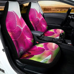 Magenta Orchid Flower Print Universal Fit Car Seat Covers