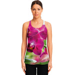 Magenta Orchid Flower Print Women's Racerback Tank Top