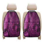 Magenta Pink And Black Snakeskin Print Car Seat Organizers