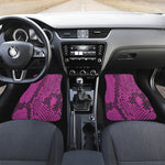 Magenta Pink And Black Snakeskin Print Front Car Floor Mats