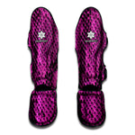 Magenta Pink And Black Snakeskin Print Muay Thai Shin Guard