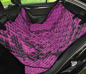 Magenta Pink And Black Snakeskin Print Pet Car Back Seat Cover