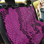 Magenta Pink And Black Snakeskin Print Pet Car Back Seat Cover