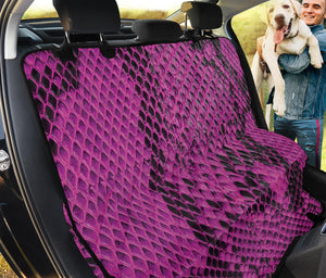 Magenta Pink And Black Snakeskin Print Pet Car Back Seat Cover