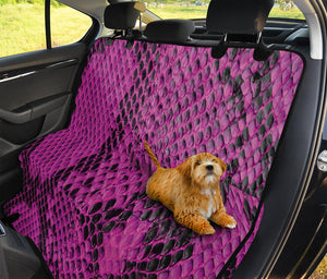 Magenta Pink And Black Snakeskin Print Pet Car Back Seat Cover