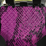 Magenta Pink And Black Snakeskin Print Pet Car Back Seat Cover