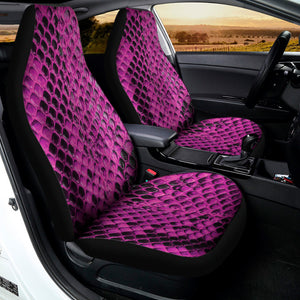 Magenta Pink And Black Snakeskin Print Universal Fit Car Seat Covers