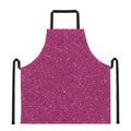Magenta Pink (NOT Real) Glitter Print Apron