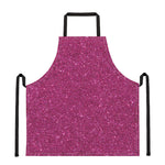 Magenta Pink Glitter Artwork Print (NOT Real Glitter) Apron