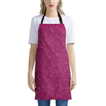 Magenta Pink Glitter Artwork Print (NOT Real Glitter) Apron