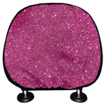 Magenta Pink Glitter Artwork Print (NOT Real Glitter) Car Headrest Covers