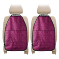 Magenta Pink (NOT Real) Glitter Print Car Seat Organizers