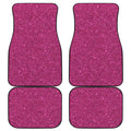 Magenta Pink (NOT Real) Glitter Print Front and Back Car Floor Mats