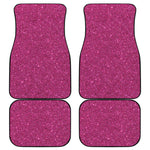 Magenta Pink Glitter Artwork Print (NOT Real Glitter) Front and Back Car Floor Mats