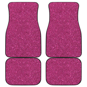 Magenta Pink Glitter Artwork Print (NOT Real Glitter) Front and Back Car Floor Mats