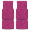 Magenta Pink Glitter Artwork Print (NOT Real Glitter) Front and Back Car Floor Mats