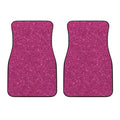 Magenta Pink (NOT Real) Glitter Print Front Car Floor Mats