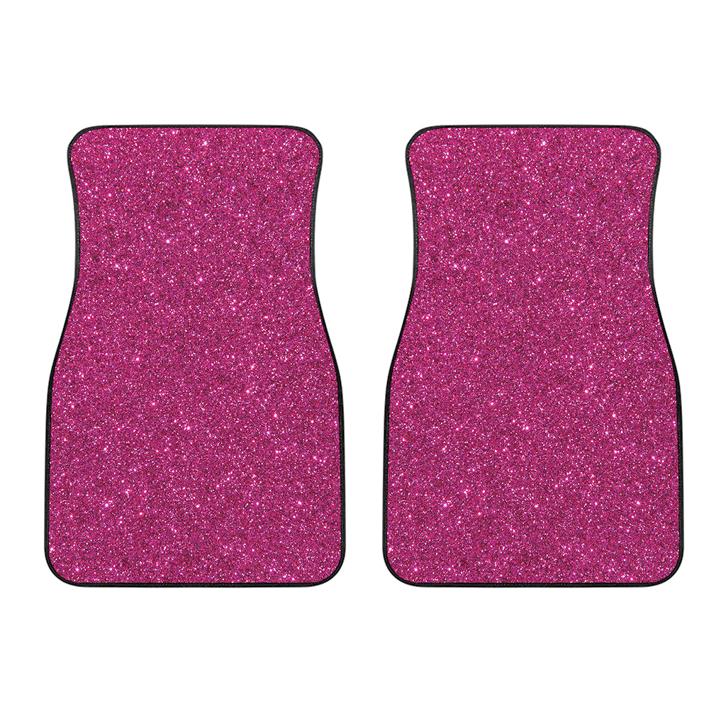 Magenta Pink Glitter Artwork Print (NOT Real Glitter) Front Car Floor Mats